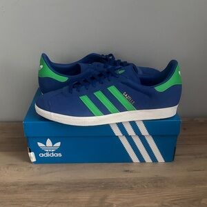 Adidas Men's Gazelle Sneakers in Blue and Green